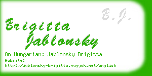 brigitta jablonsky business card